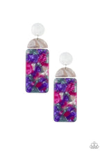 Load image into Gallery viewer, Paparazzi HAUTE On Their Heels - Purple Acrylic Earrings
