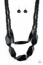 Load image into Gallery viewer, Paparazzi Tropical Heat Wave - Black Wooden Necklace
