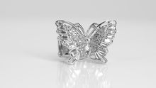 Load and play video in Gallery viewer, Paparazzi Fearless Flutter - White Butterfly Ring
