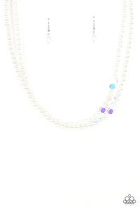 Paparazzi Poshly Petite - White Necklace