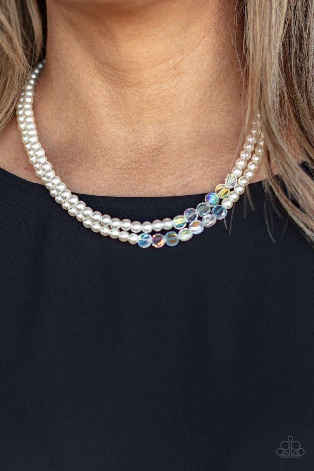 Paparazzi Poshly Petite - White Necklace
