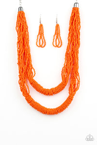 Paparazzi - Right As RAINFOREST - Orange Necklace