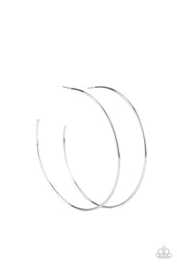 Paparazzi Colossal Couture - Silver Hoop Earrings
