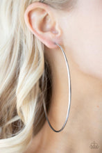 Load image into Gallery viewer, Paparazzi Colossal Couture - Silver Hoop Earrings
