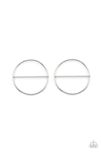 Paparazzi Dynamic Diameter - Silver Earrings