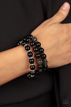 Load image into Gallery viewer, Paparazzi Poshly Packing - Black Bracelets
