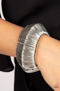 Paparazzi Wild About Wire - Silver Cuff Bracelet