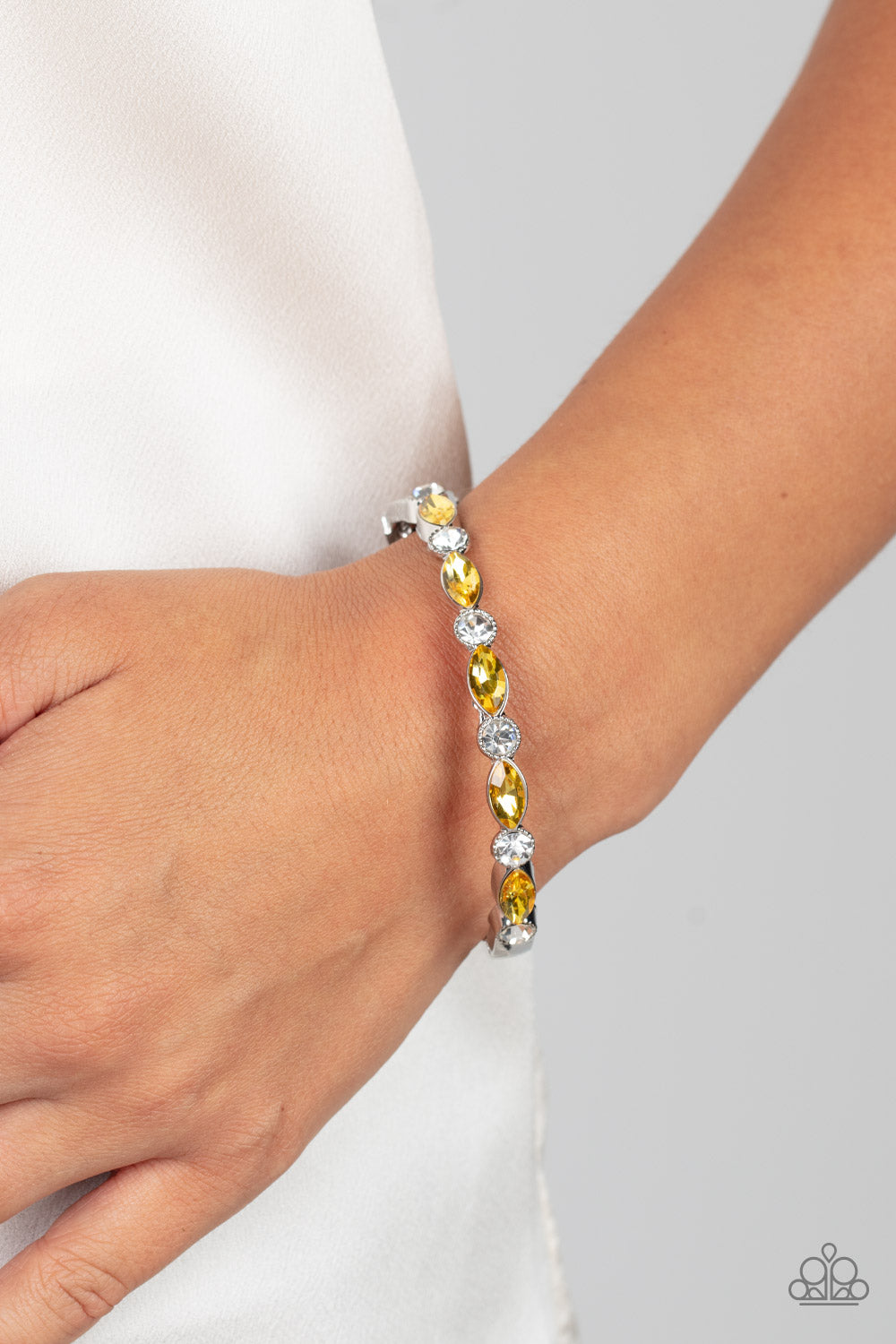 Paparazzi Petitely Powerhouse - Yellow Bracelet