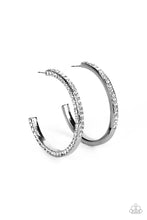 Load image into Gallery viewer, Paparazzi Powerhouse Precision - Black Hoop Earrings
