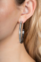Load image into Gallery viewer, Paparazzi Powerhouse Precision - Black Hoop Earrings
