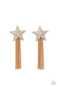 Paparazzi Superstar Solo - Gold Earrings