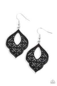 Paparazzi Thessaly Terrace - Black Earrings