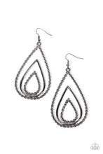 Load image into Gallery viewer, Paparazzi Tastefully Twisty - Black Earrings

