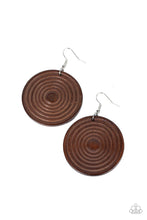 Load image into Gallery viewer, Paparazzi Caribbean Cymbal - Brown Wooden Earrings
