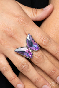 Paparazzi Fluorescent Flutter - Purple Rings