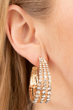 Load image into Gallery viewer, Paparazzi Cosmopolitan Cool - Gold Hoop Earrings
