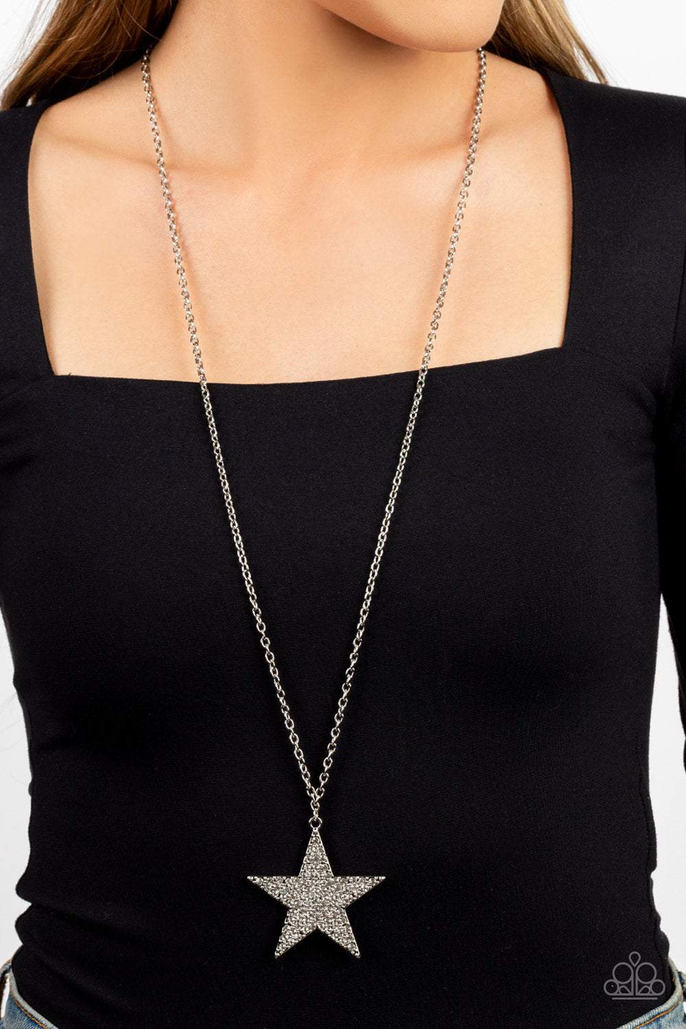 Paparazzi Rock Star Sparkle - White Necklace