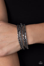 Load image into Gallery viewer, Paparazzi Right on CUBE - Black Bracelets
