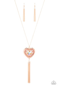Paparazzi Prismatic Passion - Rose Gold Necklace