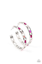 Load image into Gallery viewer, Paparazzi The Gem Fairy - Pink Hoop Earrings
