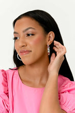 Load image into Gallery viewer, Paparazzi The Gem Fairy - Pink Hoop Earrings
