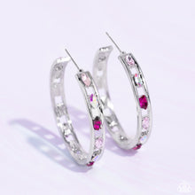 Load image into Gallery viewer, Paparazzi The Gem Fairy - Pink Hoop Earrings
