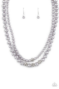 Paparazzi Brilliant Ballerina - Silver Pearl Necklace