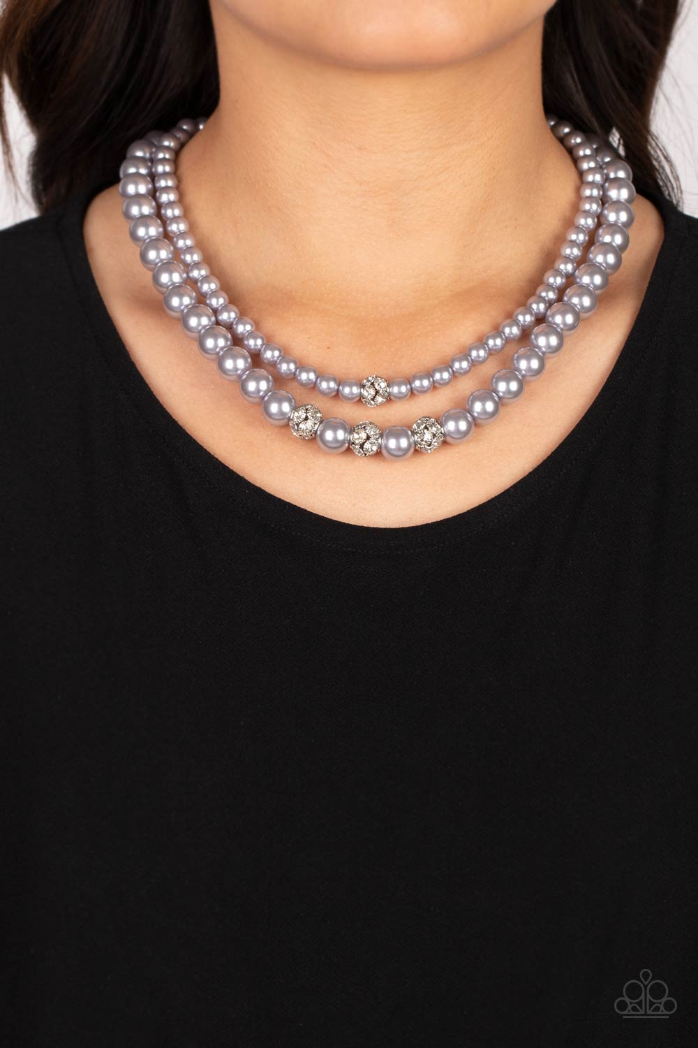 Paparazzi Brilliant Ballerina - Silver Pearl Necklace
