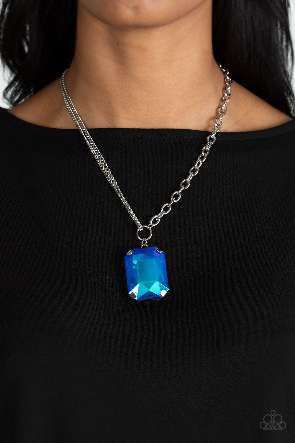 Paparazzi Instant Intimidation - Blue Necklace