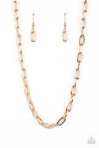 Paparazzi Boston Backdrop - Gold Necklace