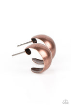Load image into Gallery viewer, Paparazzi Burnished Beauty - Copper Hoop Earrings
