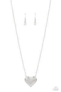 Paparazzi Spellbinding Sweetheart - White Heart Necklace