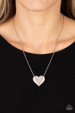Load image into Gallery viewer, Paparazzi Spellbinding Sweetheart - White Heart Necklace
