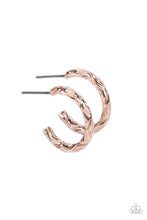 Load image into Gallery viewer, Paparazzi Triumphantly Textured - Rose Gold Earrings
