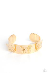 Paparazzi Magical Mariposas - Gold Cuff Bracelet