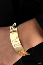 Load image into Gallery viewer, Paparazzi Magical Mariposas - Gold Cuff Bracelet
