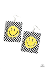 Load image into Gallery viewer, Paparazzi Cheeky Checkerboard - Yellow Earrings
