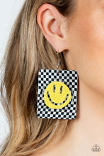 Load image into Gallery viewer, Paparazzi Cheeky Checkerboard - Yellow Earrings
