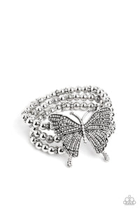 Paparazzi First WINGS First - White Bracelet