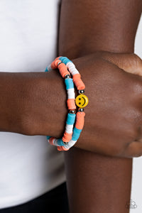 Paparazzi In SMILE - Orange Stretch Bracelets