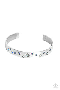 Paparazzi Starburst Shimmer - Blue Cuff Bracelet