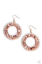 Load image into Gallery viewer, Paparazzi Wall Street Wreaths - Copper Earrings
