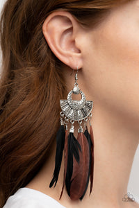 Paparazzi Plume Paradise - Multi Feather Earrings