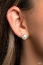 Load image into Gallery viewer, Paparazzi Debutante Details - White Post Earrings
