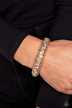 Load image into Gallery viewer, Paparazzi Crafted Coals - Gold Bracelet
