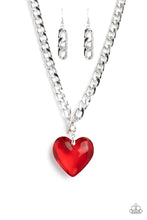 Load image into Gallery viewer, Paparazzi GLASSY-Hero - Red Necklace
