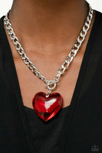 Load image into Gallery viewer, Paparazzi GLASSY-Hero - Red Necklace
