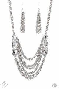 Paparazzi Come CHAIN or Shine - White Necklace