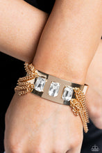 Load image into Gallery viewer, Paparazzi CHAIN Showers - Gold Cuff Bracelet
