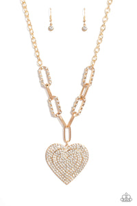 Paparazzi Roadside Romance - Gold Heart Necklace